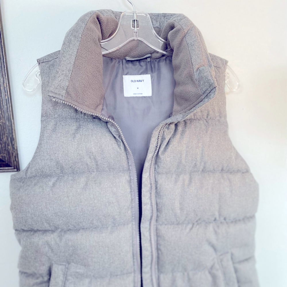 Old Navy Grey Puffer Vest